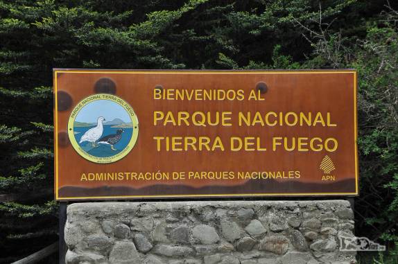 Chegando ao parque nacional Tierra del Fuego, em Ushuaia, no sul da Terra do Fogo, na Argentina